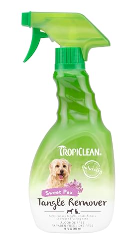 8904345807954 - TROPICLEAN SWEET PEA CAT & DOG DETANGLER SPRAY DEMATTING | DOG CONDITIONER SPRAY DERIVED FROM NATURAL INGREDIENTS | MADE IN THE USA | 16 OZ.