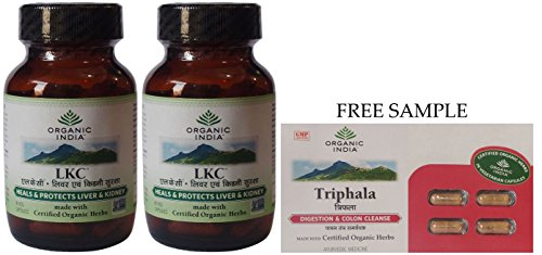 8906005914767 - ORGANIC INDIA LIVER KIDNEY CARE (LKC) - 60 VEG CAPSULES - PACK OF 2 - WITH FREE PRODUCT SAMPLE & FREE SHIPPING
