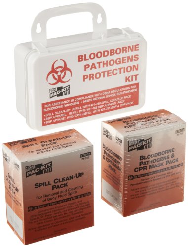 0890653217807 - PAC-KIT BY FIRST AID ONLY 3065 28 PIECE SMALL INDUSTRIAL BLOOD BORNE PATHOGENS/CPR KIT IN WEATHERPROOF PLASTIC CASE