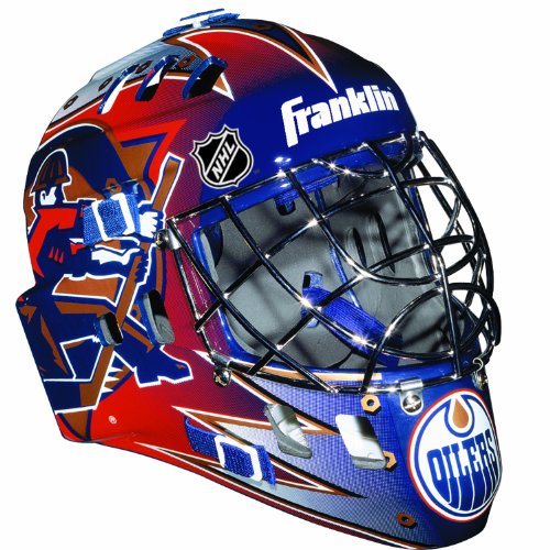 0890755185394 - FRANKLIN SPORTS NHL EDMONTON OILERS SX COMP GFM 100 GOALIE FACE MASK