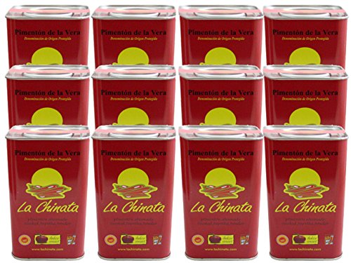 0890859000135 - LA CHINATA PIMENTON DE LA VERA DULCE DOP (SWEET SMOKED SPANISH PAPRIKA POWDER) FOOD SERVICE SIZE (CASE OF 12 TINS)