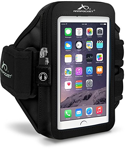 0890918002469 - ARMPOCKET® MEGA I-40 BLACK SMALL ARMBAND FOR LARGE SMARTPHONES SUCH AS IPHONES AND SAMSUNG NOTES