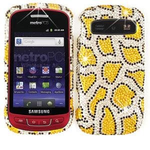 8909385087991 - SAMSUNG ADMIRE VITALITY R720 FULL DIAMOND CRYSTAL / RHINESTONE / BLING LEOPARD PRINT HARD PROTECTOR COVER CASE / SNAP ON PERFECT FIT CASE