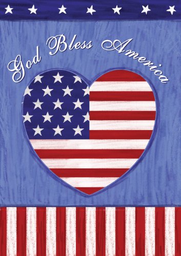 0891175094471 - TOLAND HOME GARDEN GOD BLESS THE U.S. 12.5 X 18-INCH DECORATIVE USA-PRODUCED GARDEN FLAG
