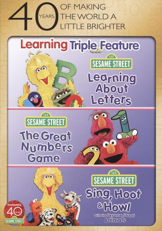 0891264001496 - SESAME STREET: LEARNING TRIPLE FEATURE (LEARNING ABOUT LETTERS / THE GREAT NUMBERS GAME / SING, HOOT & HOWL)