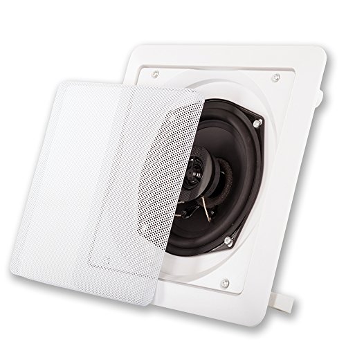 0893044002143 - ACOUSTIC AUDIO S191 5.25-INCH SQUARE 2 WAY SPEAKER (WHITE)