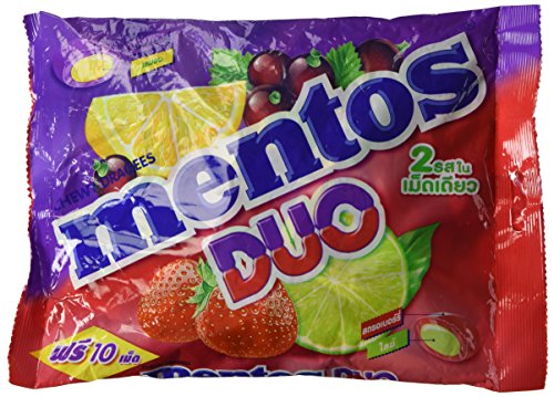 8935001720980 - MENTOS CHEWY MINTS, ASSORTED FRESH MIXED FRUIT VARIETY CANDY STRAWBERRY LIME LEMON BLACKCURRENT CANDIES, 10.5 OUNCE (110 PIECES)