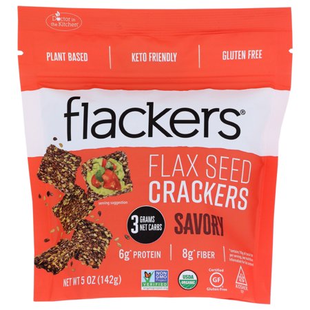 0893615002008 - DOCTOR IN THE KITCHEN FLACKERS FLAX SEED CRACKERS SAVORY