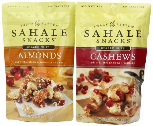 0893869000645 - SAHALE SNACKS GLAZED NUT VARIETY PACK, 2 FLAVORS, 4-OUNCE POUCH (PACK OF 6)