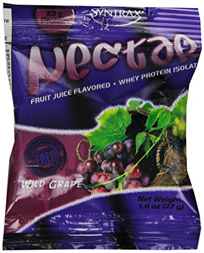 0893912125332 - SYNTRAX NECTAR GRAB N GO WHEY PROTEIN, WILD GRAPE, 12 COUNT (27G) PACKETS