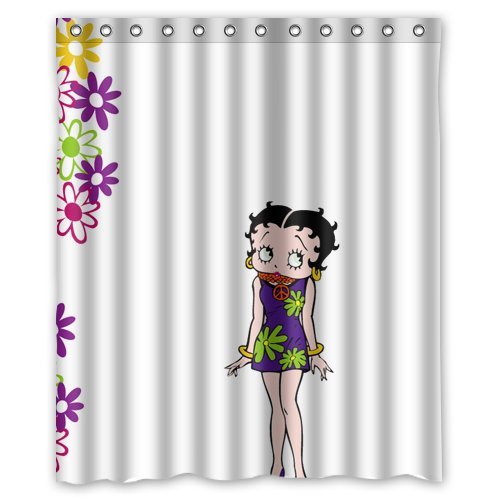 8939179351946 - HIGH-GRADE BETTY BOOP CUSTOM SHOWER CURTAIN 60X72 INCH COLLEGE OF THE WIND