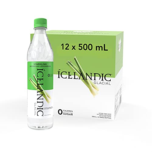 0893919001936 - ICELANDIC GLACIAL SPARKLING WATER, INDONESIAN LEMONGRASS, 500ML, 12COUNT