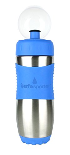 0894148002121 - KID BASIX SAFE SPORTER STAINLESS STEEL WATER BOTTLE FOR KIDS AND ADULTS, BLUE, 16OZ