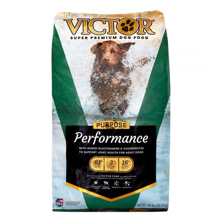0894308002404 - VICTOR DOG FOOD GMO-FREE PERFORMANCE BEEF MEAL FOR DOGS WITH GLUCOSAMINE, 40-POUND