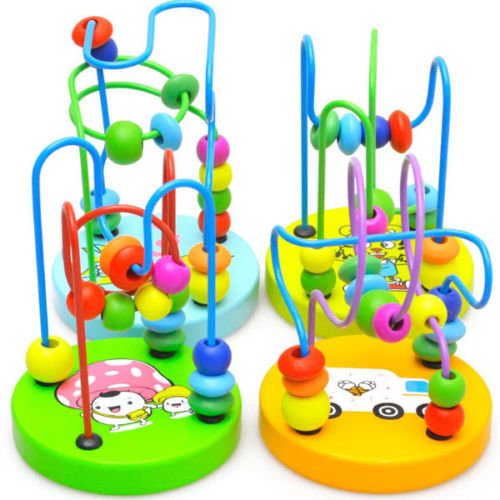 8944142602734 - EDUCATIONAL BABY KIDS WOODEN AROUND BEADS TODDLER INFANT INTELLIGENCE TOYS