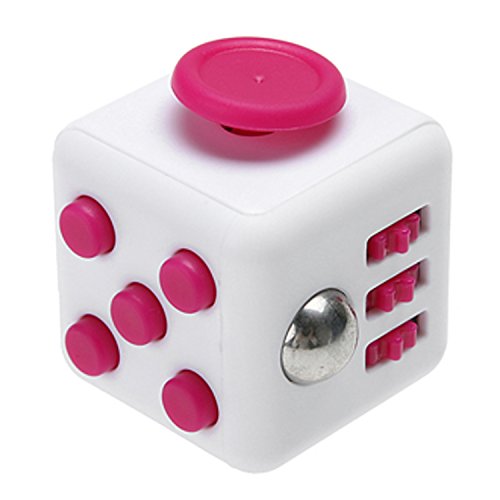 8944470915421 - MAGIC FIDGET CUBE ANTI-ANXIETY ADULTS STRESS RELIEF KID TOY (WHITE - ROSE)