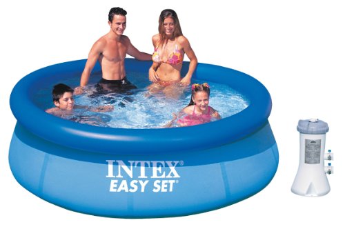 8946543615658 - INTEX 8' X 30 EASY SET INFLATABLE ABOVE GROUND POOL W/ 530 GPH FILTER PUMP