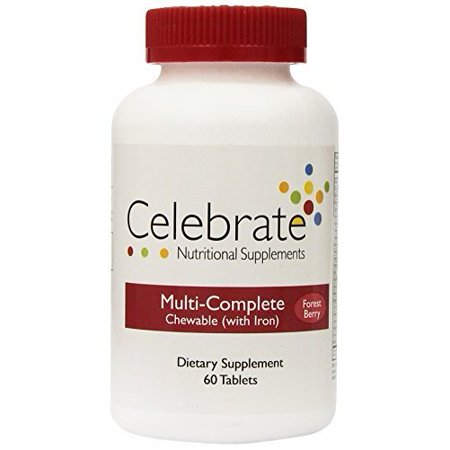 0895138002244 - CELEBRATE MULTI-COMPLETE (W/IRON) CHEWABLE FOREST BERRY 60 CT