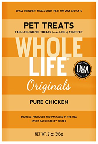 0895777000168 - WHOLE LIFE PET SINGLE INGREDIENT USA FREEZE DRIED CHICKEN BREAST TREATS VALUE PACK FOR DOGS AND CATS, 21-OUNCE