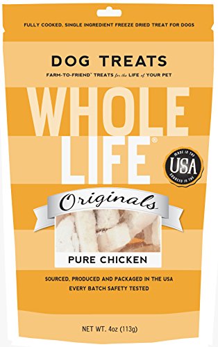 0895777000687 - WHOLE LIFE PET SINGLE INGREDIENT USA FREEZE DRIED CHICKEN BREAST TREATS FOR DOG, 4-OUNCE