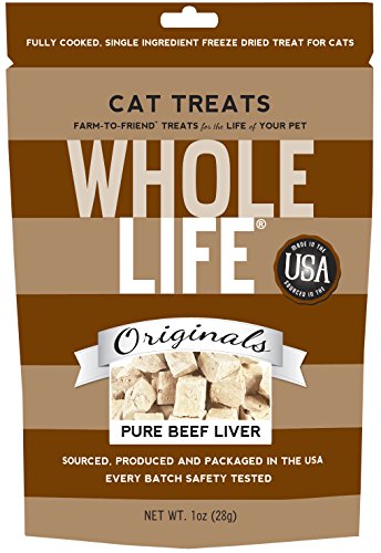 0895777000786 - WHOLE LIFE PET SINGLE INGREDIENT USA FREEZE DRIED BEEF LIVER TREATS FOR CATS, 1-OUNCE