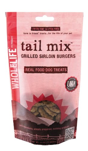 0895777001127 - WHOLE LIFE PET TAIL MIX REAL FOOD TREATS FOR DOGS-GRILLED SIRLOIN BURGERS, 2.5OZ