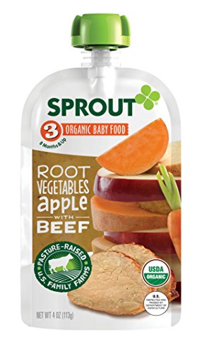 0897415002213 - SPROUT ORGANIC BABY FOOD ROASTED ROOT VEGETABLES WITH APPLE-GLAZED BEEF, 5.5-OUNCE (PACK OF 12)