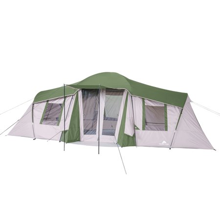 0897454002687 - OZARK TRAIL 10-PERSON 3-ROOM VACATION TENT WITH SHADE AWNING