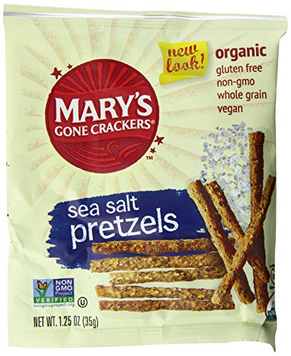 0897580000472 - MARY'S GONE CRACKERS SEA SALT PRETZELS SNACK BAGS, 1.25 OUNCE, 25 COUNT