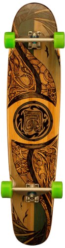 0897765001799 - BAMBOO SKATEBOARDS HARD GOOD MIRRORED SEA LONG BOARD COMPLETE, 42 X 9.25-INCH, NATURAL
