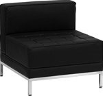 0897786383584 - FLASH FURNITURE HERCULES IMAGINATION SERIES CONTEMPORARY BLACK LEATHER MIDDLE CH