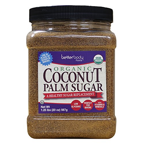 0897922002584 - BETTERBODY FOODS ORGANIC COCONUT PALM SUGAR 20OZ CANISTER (PACK OF 2)