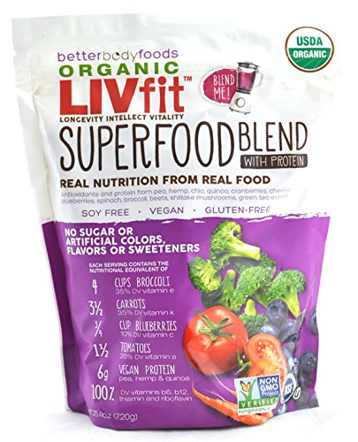 0897922002690 - BETTERBODY FOODS LIVFIT SUPERFOOD PROTEIN BLEND 720 GRAMS, 60 DAY SUPPLY