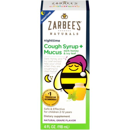 0898115002688 - ZARBEE'S NATURALS CHILDREN'S COUGH SYRUP + MUCUS REDUCER, NIGHTTIME GRAPE