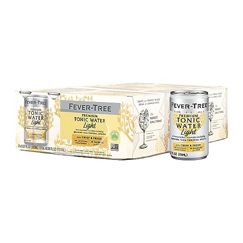 0898195001830 - FEVER-TREE REFRESHINGLY LIGHT TONIC WATER CANS, NO ARTIFICIAL SWEETENERS, FLAVORINGS & PRESERVATIVES, 5.07 FL OZ (PACK OF 24)
