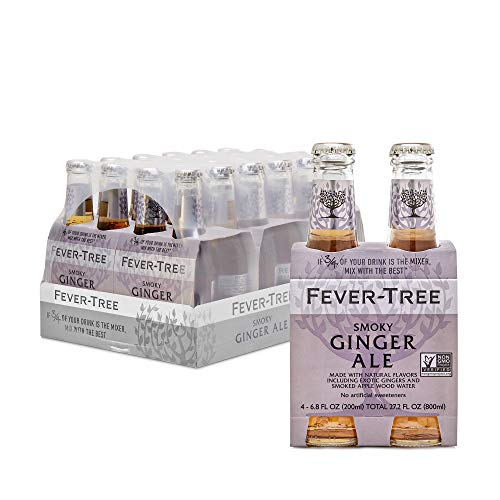 0898195001922 - FEVER-TREE PREMIUM SMOKY GINGER ALE GLASS BOTTLES, NO ARTIFICIAL SWEETENERS, FLAVORINGS & PRESERVATIVES, 6.8 FL OZ (PACK OF 24)
