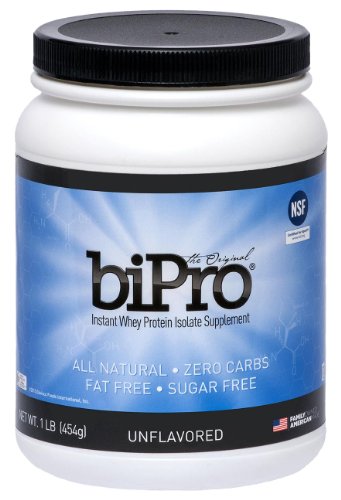 0899301000082 - BIPRO WHEY PROTEIN ISOLATE, 1LB. (20 SERVINGS), UNFLAVORED, NSF CERTIFIED FOR SPORT®
