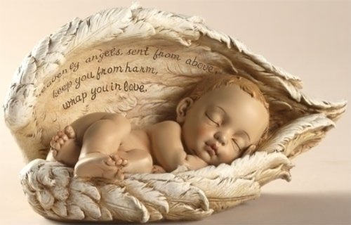 0089945363685 - SLEEPING BABY IN ANGEL WINGS