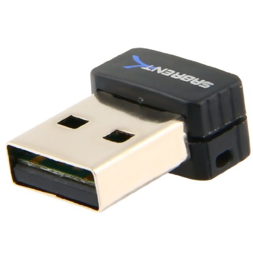 0899495002770 - SABRENT USB 2.0 MINI WIFI WIRELESS 802.11N ADAPTER - PIANO BLACK (REALTEK CHIPSET) USB-A11N