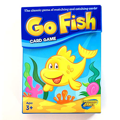 0899600003043 - CONTINUUM GAMES GO FISH CLASSIC CARD GAME FUN FOR CHILDREN AGE 3 AND UP, BLUE