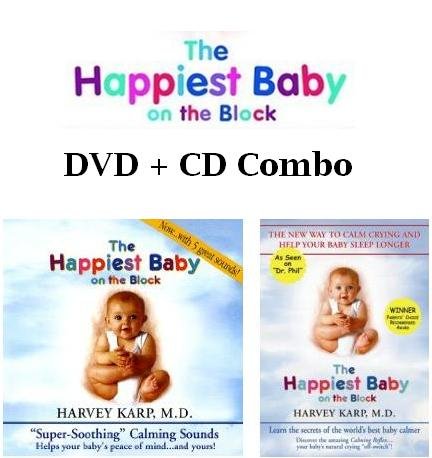 0899618000164 - THE HAPPIEST BABY ON THE BLOCK DVD + CD COMBO BY DR. HARVEY KARP THE NEW WAY TO CALM CRYING, AND HELP YOUR BABY SLEEP LONGER + SUPER SOOTHING CALMING SOUNDS CD WITH 5 GREAT SOUNDS!