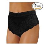 0899624001438 - LOVELY LACE INCONTINENCE BRIEF BLACK LARGE HIP SIZE