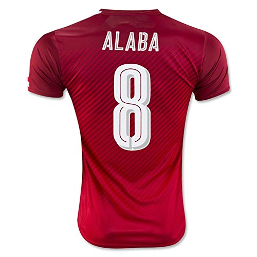 8997243424804 - 2016 2017 AUSTRIA 8 DAVID ALABA HOME FOOTBALL SOCCER JERSEY IN RED