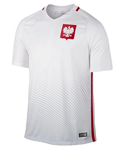 8997243425689 - 2016 2017 POLAND DIY NAME AND NUMBER HOME FOOTBALL SOCCER JERSEY IN WHITE