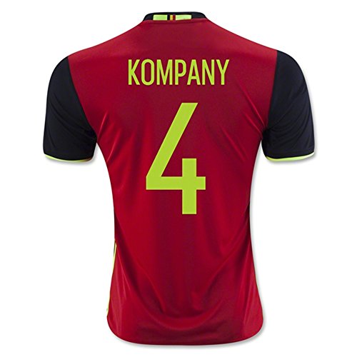 8997243434438 - SUPER HOT 2016 2017 BELGIUM 4 VINCENT KOMPANY HOME FOOTBALL SOCCER JERSEY IN RED