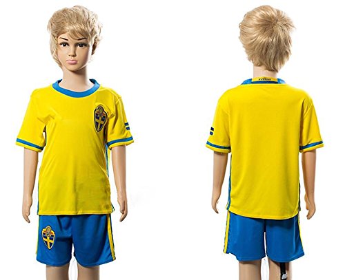 8997243437484 - 2016 POPULAR 2017 SWEDEN HOME FOR CHILDREN KID YOUTH FOOTBALL SOCCER JERSEY IN YELLOW