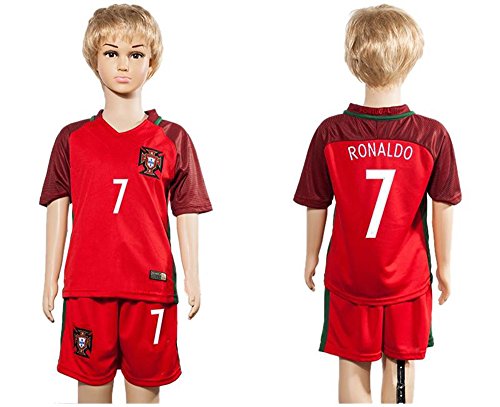 8997243437613 - 2016 POPULAR 2017 PORTUGAL 7 CRISTIANO RONALDO HOME FOR CHILDREN KID YOUTH FOOTBALL SOCCER JERSEY IN RED