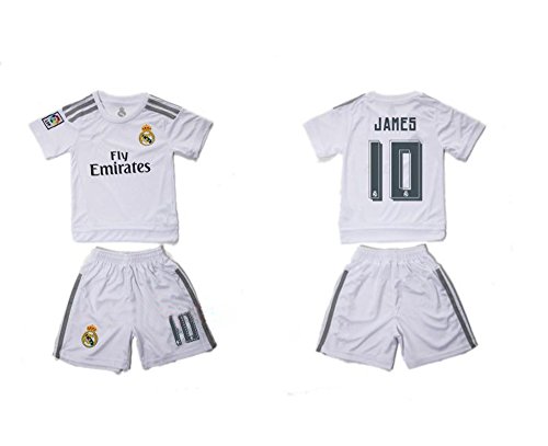 8997243437996 - 2016 POPULAR REAL MADRID CF 10 JAMES RODRIGUEZ HOME SOCCER JERSEY FOR CHILDREN KID YOUTH IN WHITE