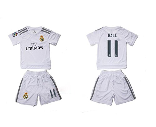 8997243438009 - 2016 POPULAR REAL MADRID CF 11 GARETH BALE HOME SOCCER JERSEY FOR CHILDREN KID YOUTH IN WHITE