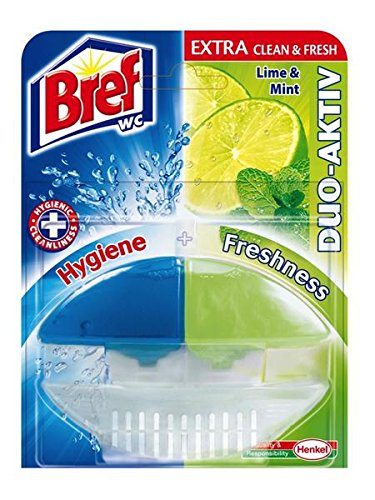 9000100303675 - BREF DUO ACTIVE BY HENKEL - AUTOMATIC TOILET CLEANING GEL - LIME & MINT - 4 COUNT